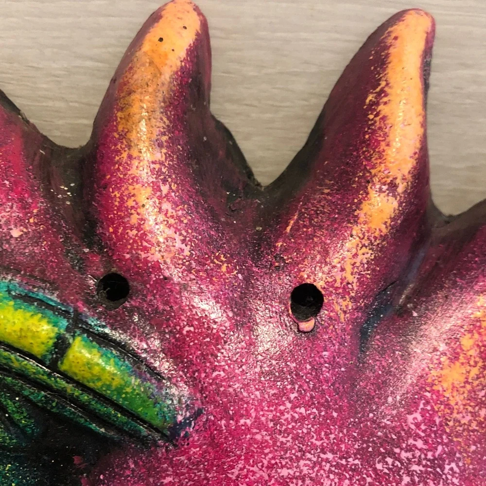 UPDATED! Hand Painted Celestial Sun and Moon Terracotta Wall Hanging
